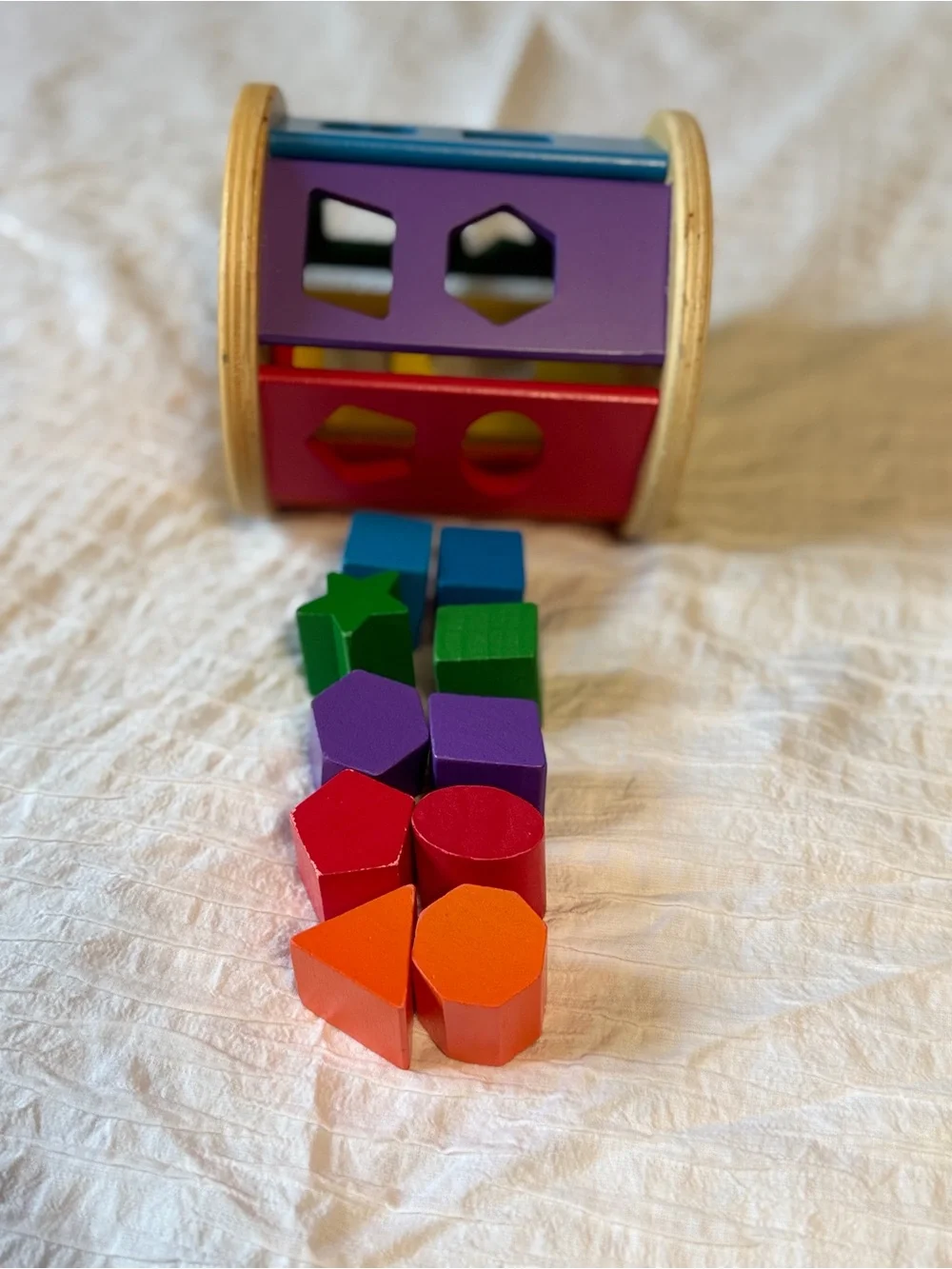 Melissa & Doug Wooden Shape Sorter Toy – Colorful Blocks